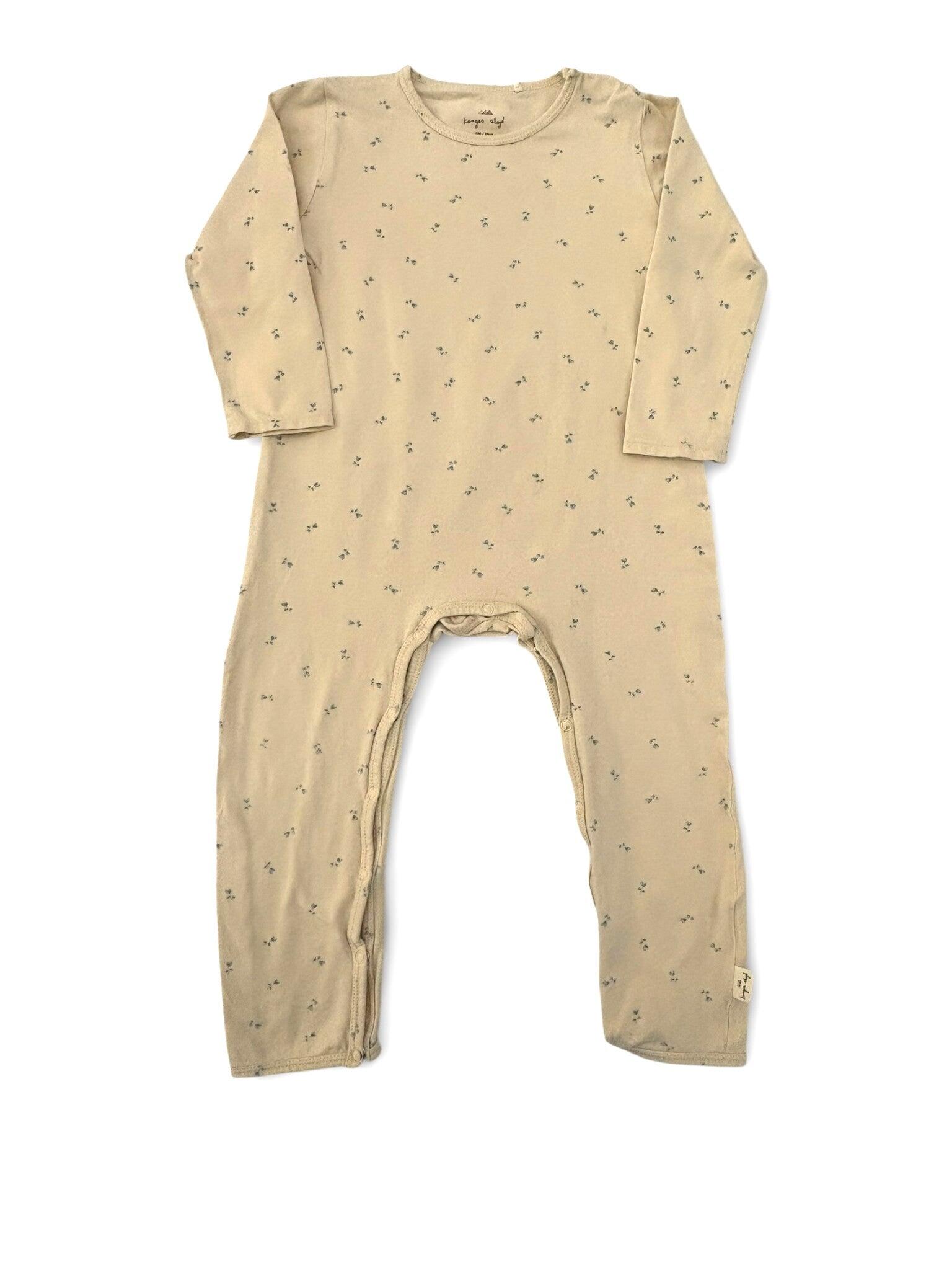 Konges Sløjd barboteuse beige à motifs floraux (18 mois)