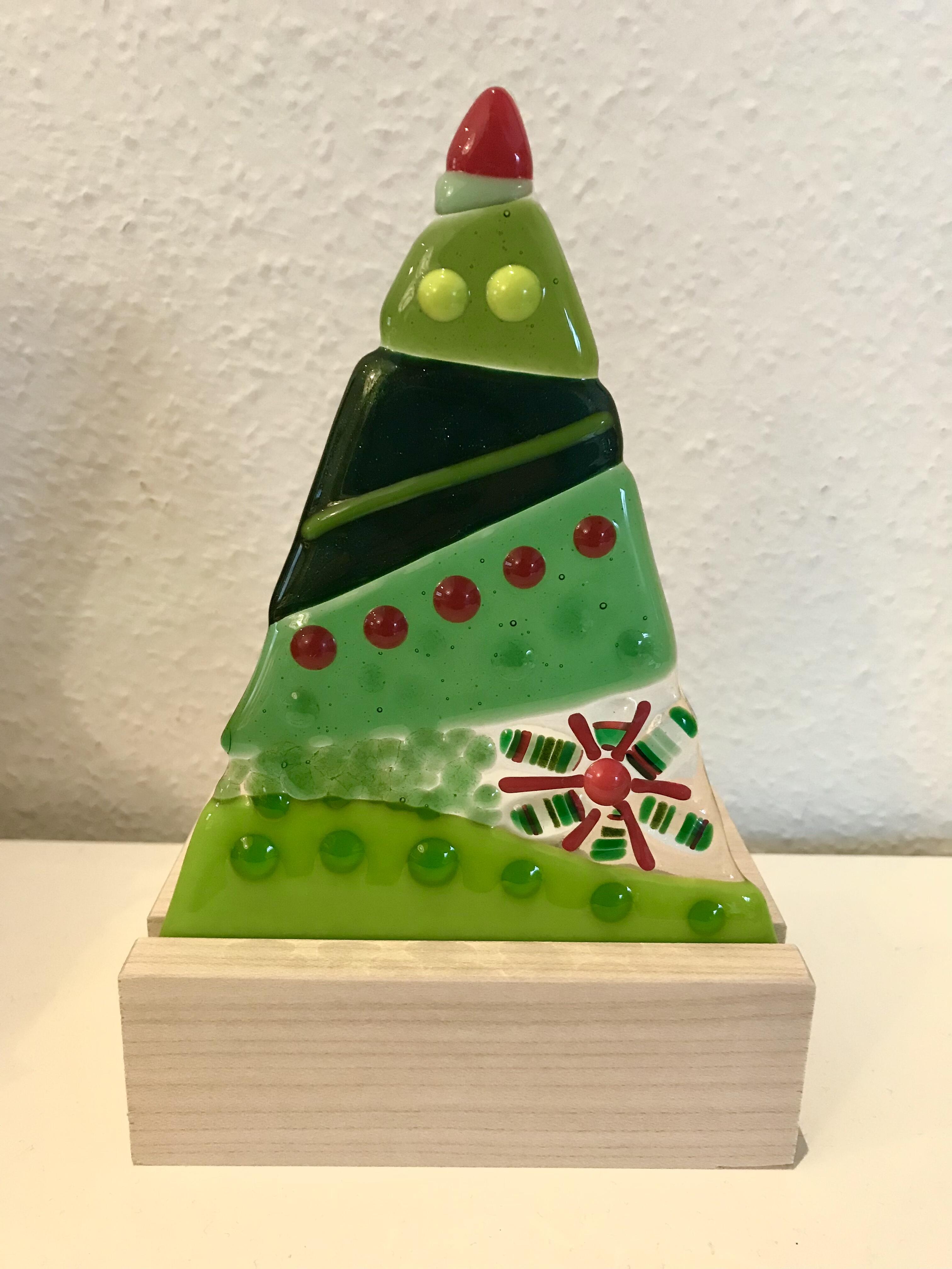 Christmas tree, tea light, handmade
