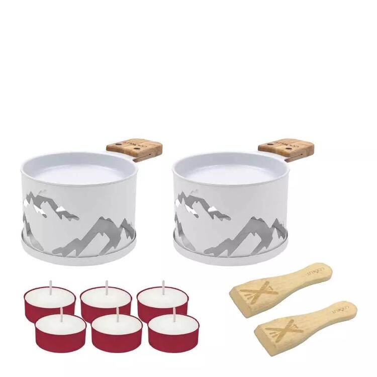 Cookut Raclette with foldable candle for 2 - white- | Letzshop