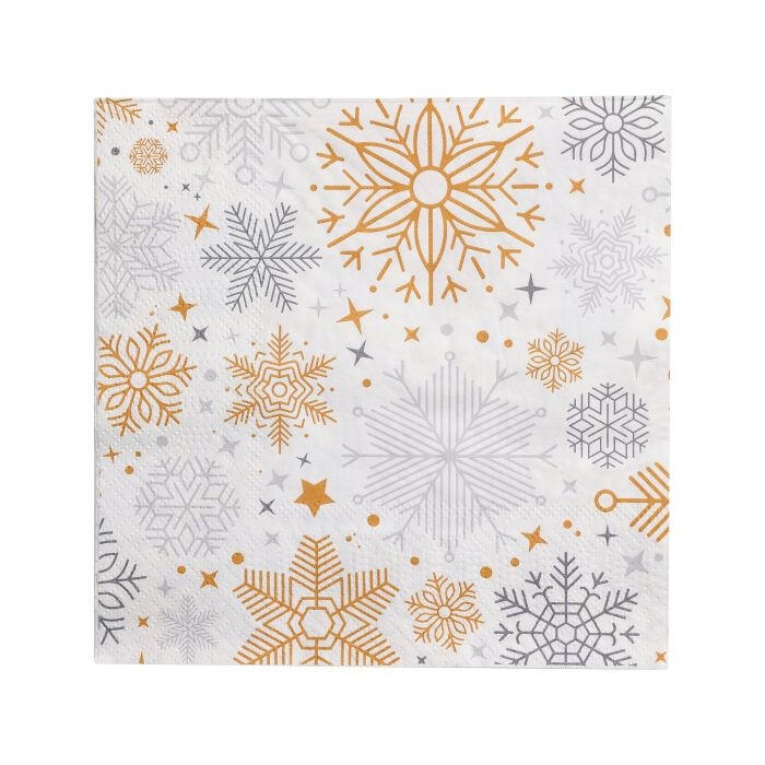 Eglo napkins Sterne Pasig gold/gray 16.5 x 16.5 cm - 20-pack