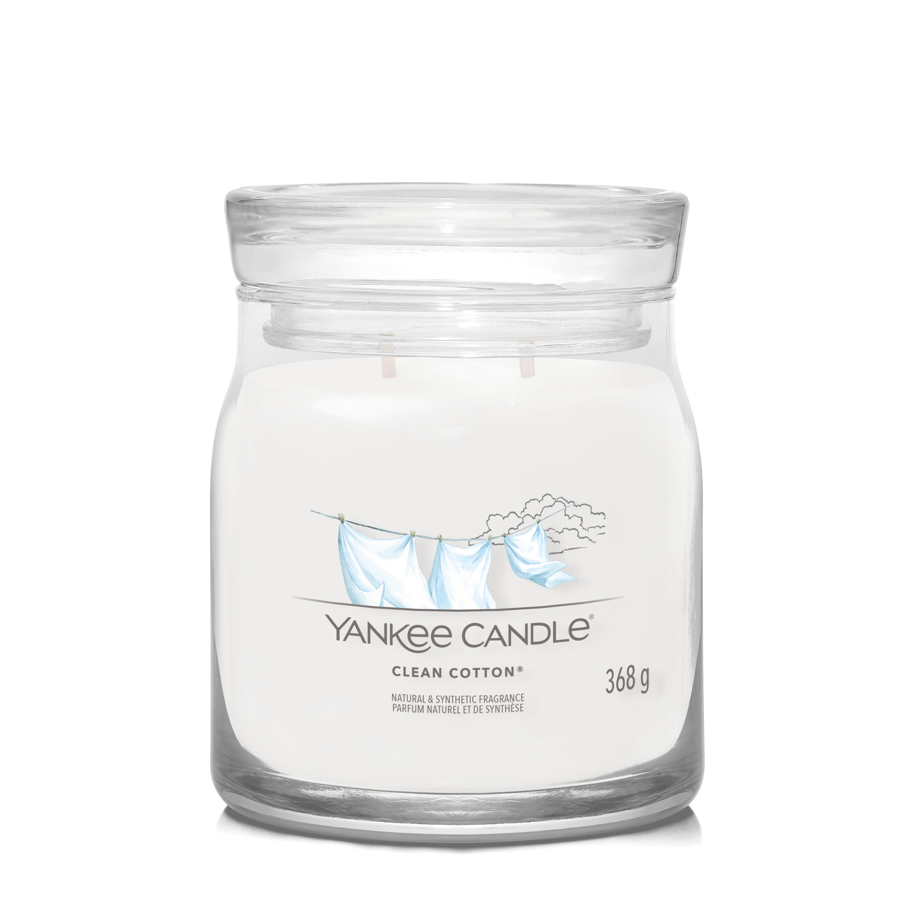 YANKEE CANDLE CLEAN COTTON MEDIUM JAR