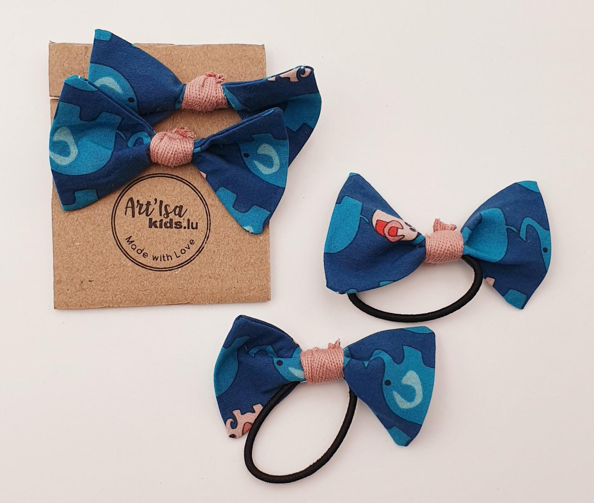 Elastiques cheveux "Éléphants" par 2