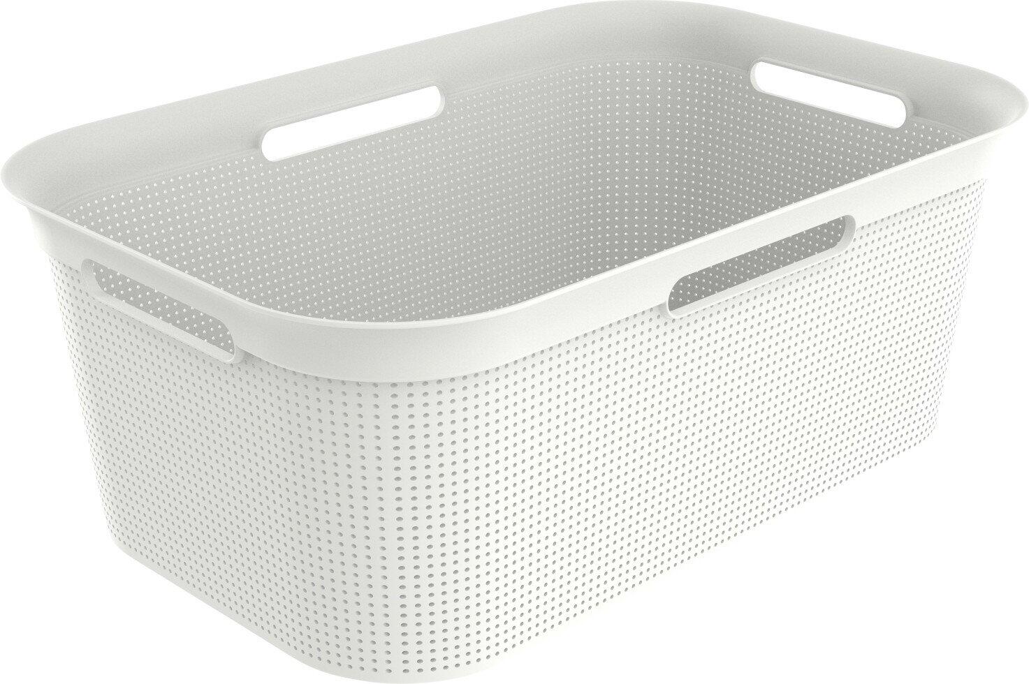 Rotho panier à linge Brisen, 41 L mistletoe blanc
