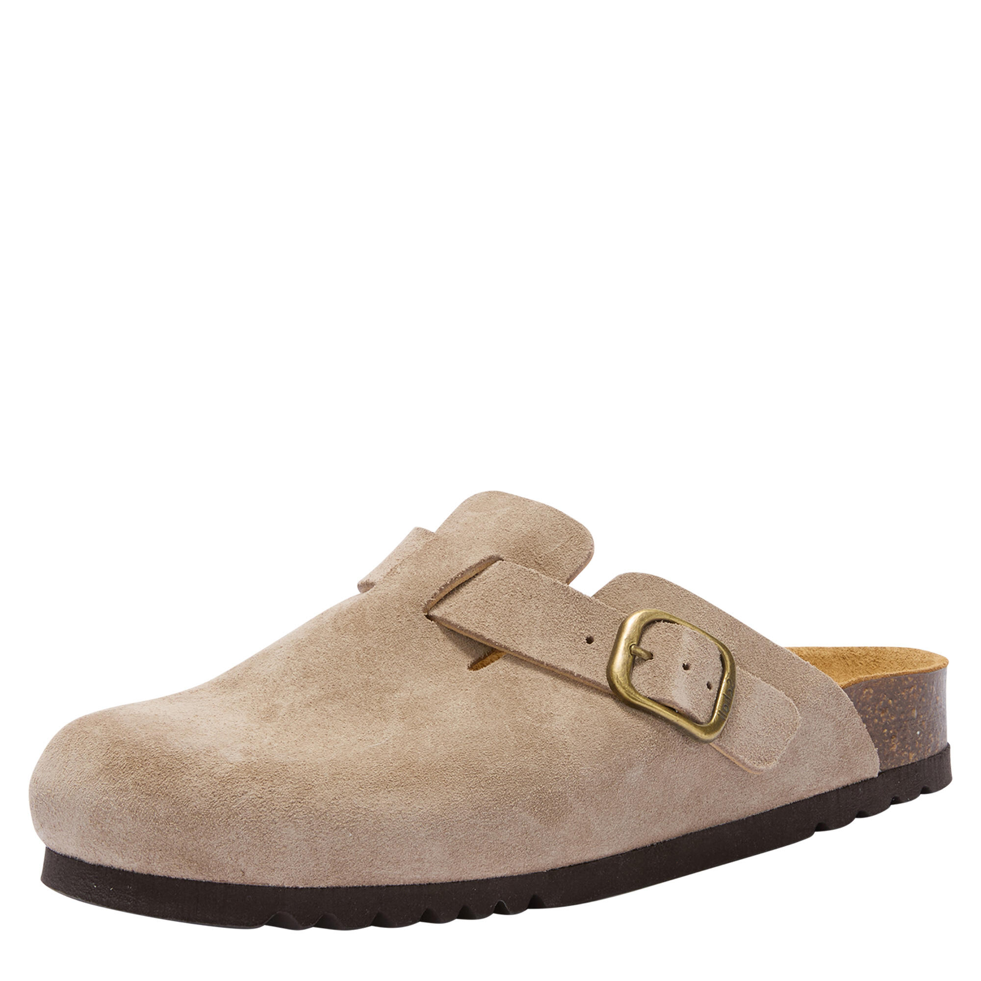 Bequeme Pantolette mit verstellbarem Riemen und Schnalle