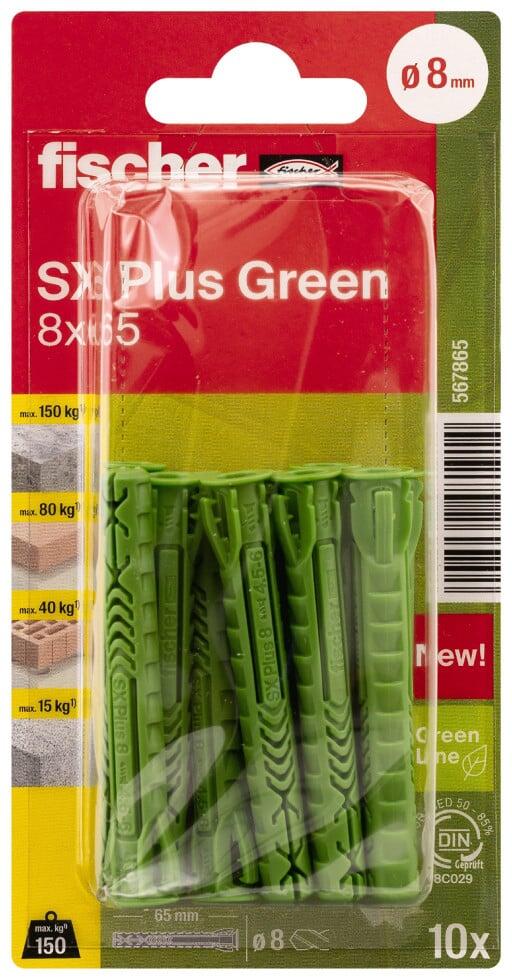 Fischer Spreizdübel SX Plus Green 8.0 x 65 mm - 10 Stück