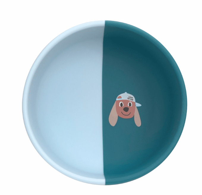 Lässig Silicone Kids' Bowl - Tiny Team, Hund