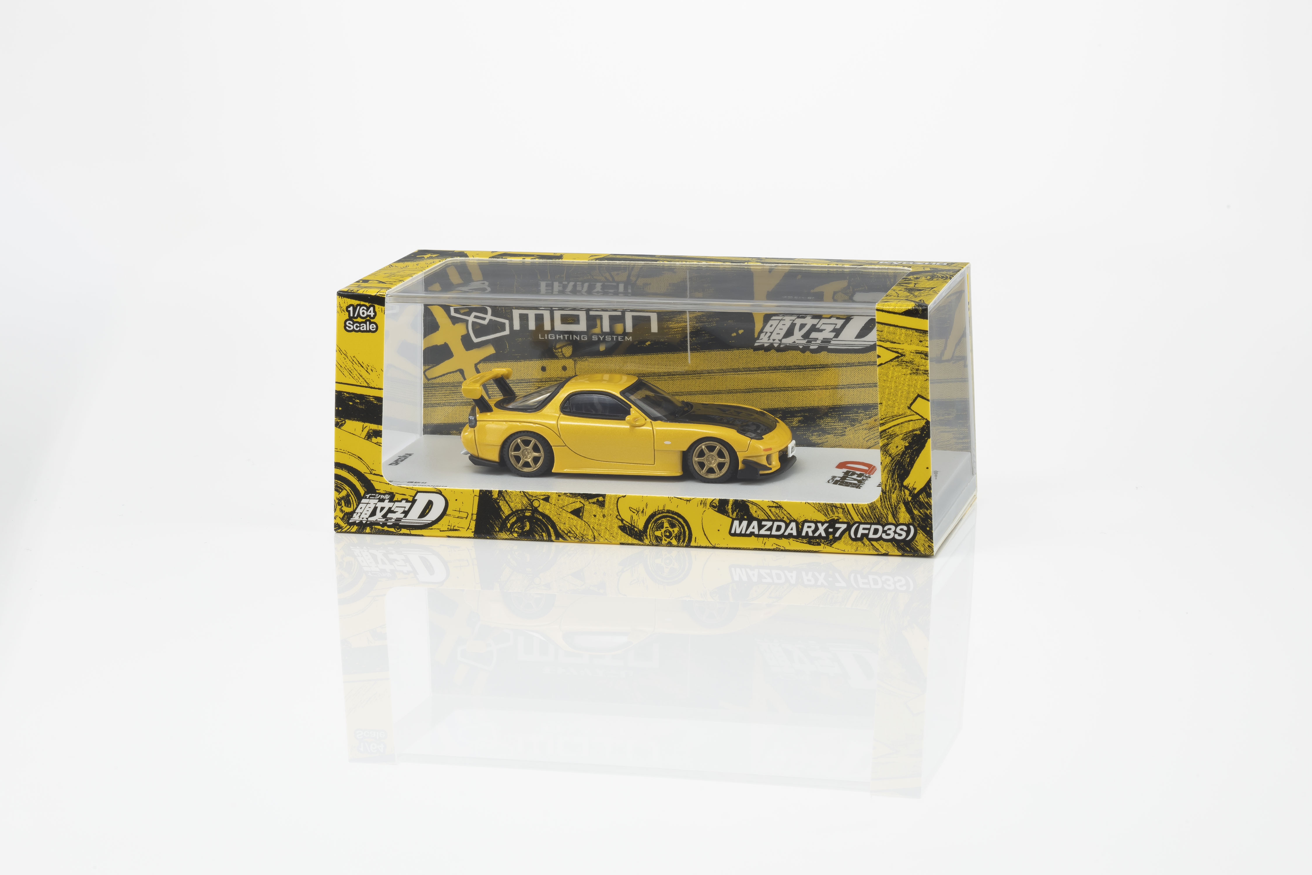 [Pre-Order Only] Kyosho - Mazda RX7 (FD) - Initial D - with LED - #07133LB - 1/64
