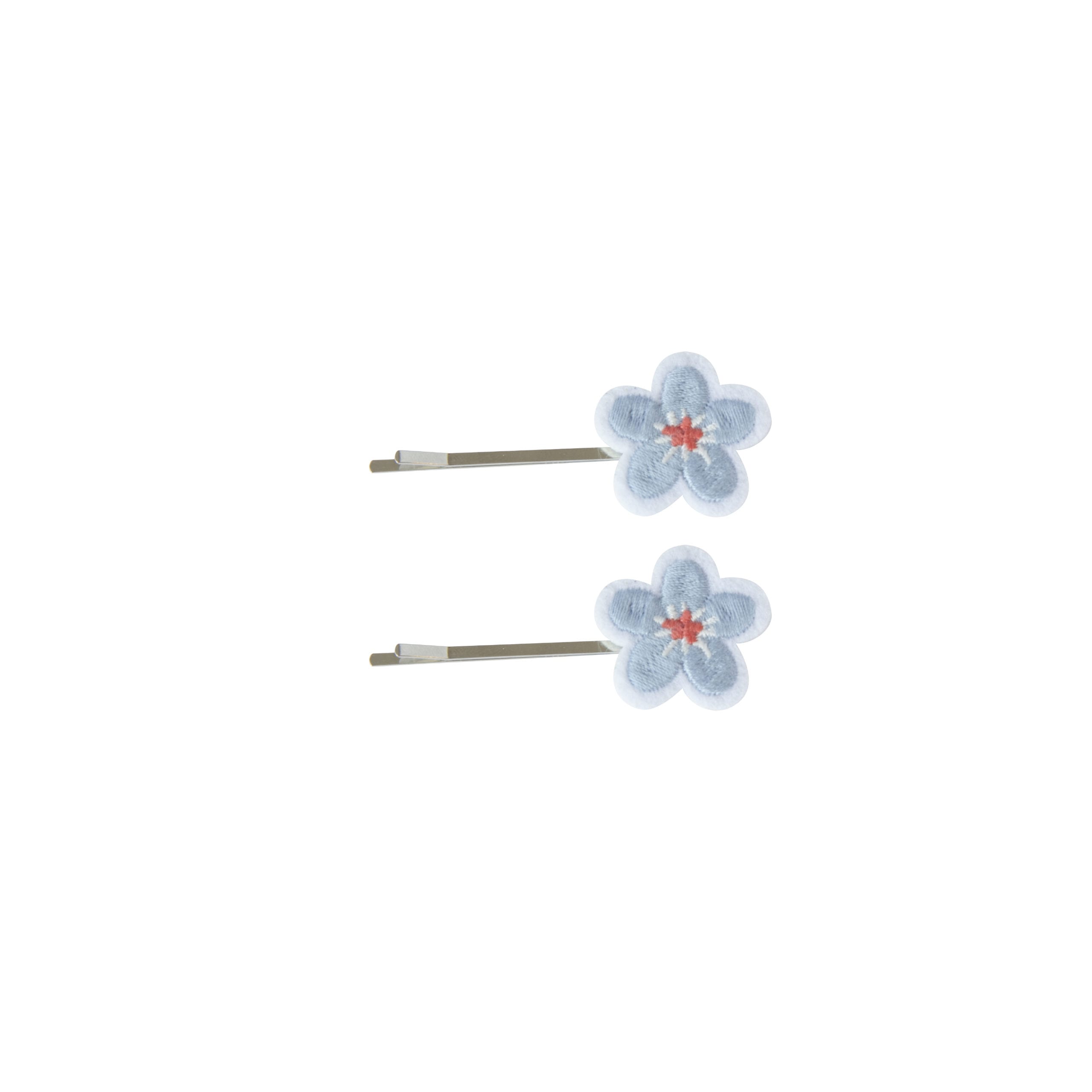 Blue Flower embroided Hairpins