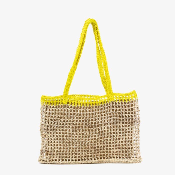 Fique Einkaufstasche gelb