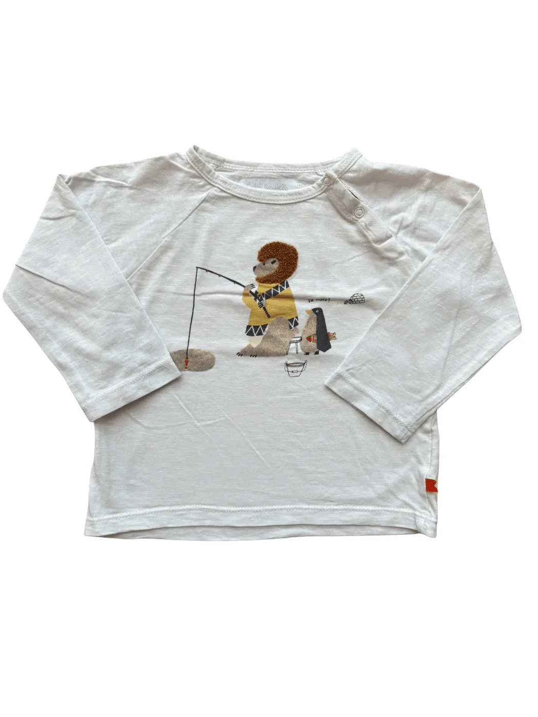 Cadet Rousselle T-shirt de pêche sur glace blanc (18 mois)