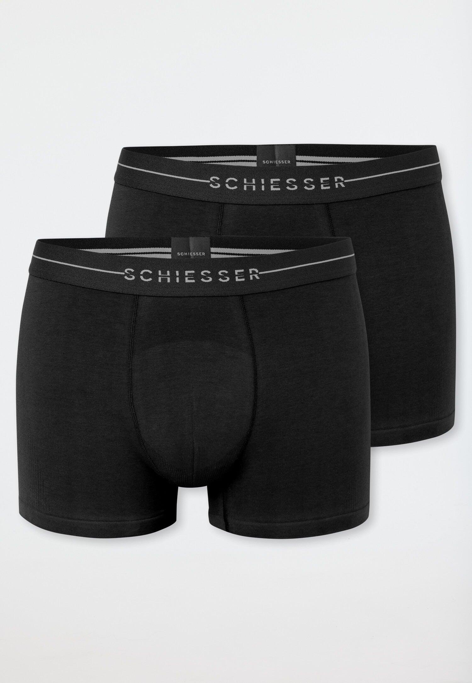 Schiesser 2-pack shorts black - Cotton Flex