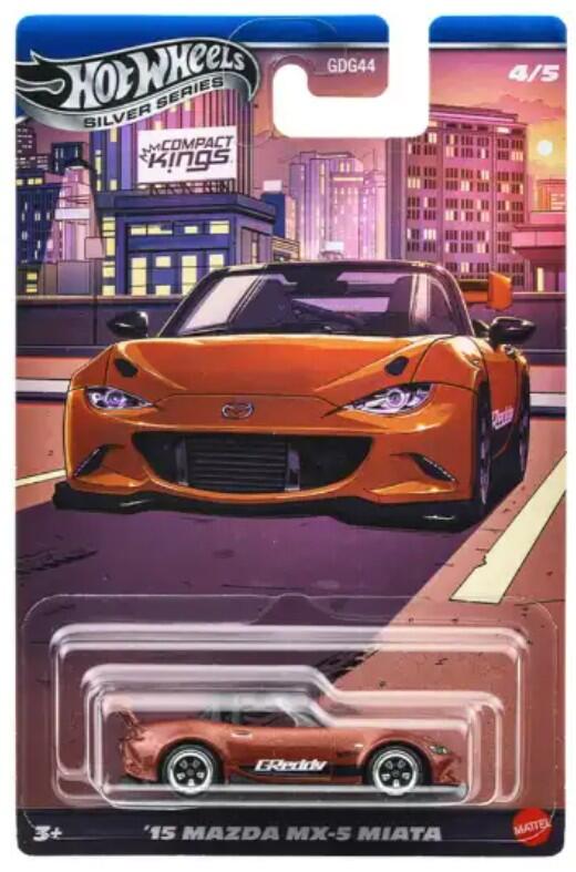 Hot Wheels Silver Series - #JLT20 JKX56 - '15 Mazda MX-5 Miata - Compact Kings - 1/64