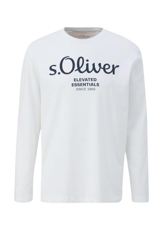 - | s.Oliver Letzshop Label (01D1) S T-Shirt weiß - Red