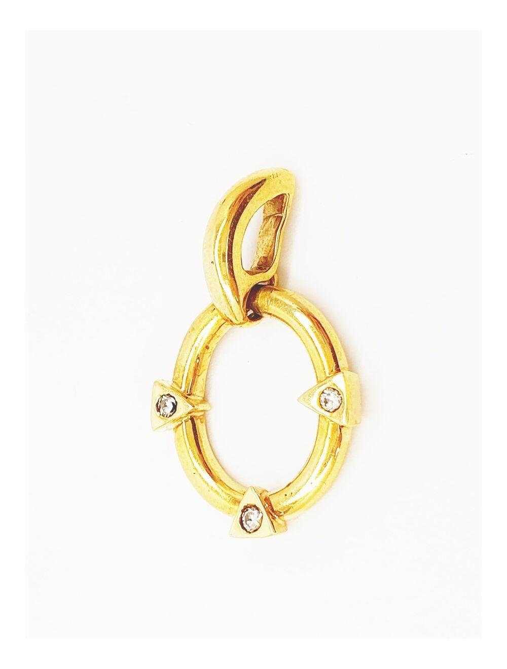 18K yellow gold pendant with 0.05 ct natural diamonds