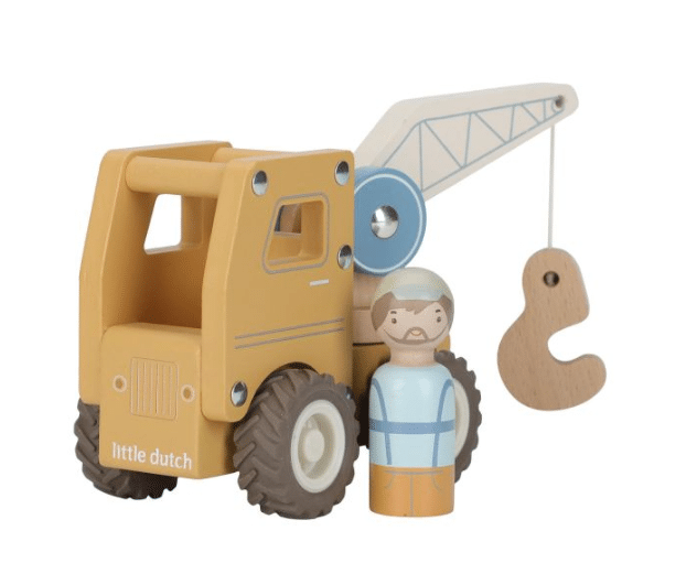 Little Dutch grue-auto en bois - Essentials jaune