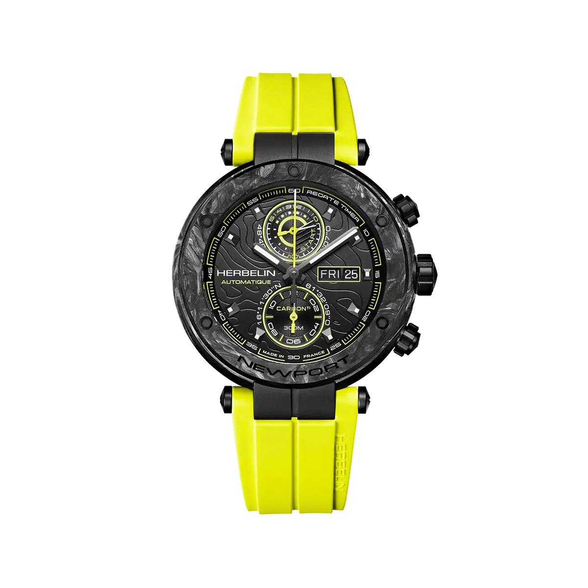 NEWPORT – CARBONE TITANE CHRONOGRAPHE – JAUNE