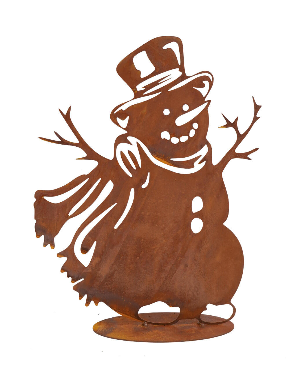 Badeko decorative figurine Snowman 36 cm rust brown