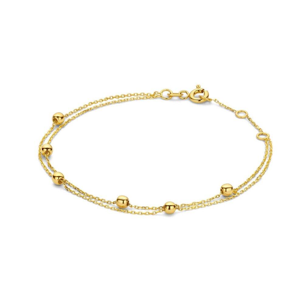 Jackie Gold - JKB23.351 - Bracelet - Women's - 585 Yellow Gold - Double Bubble - 16-18 cm