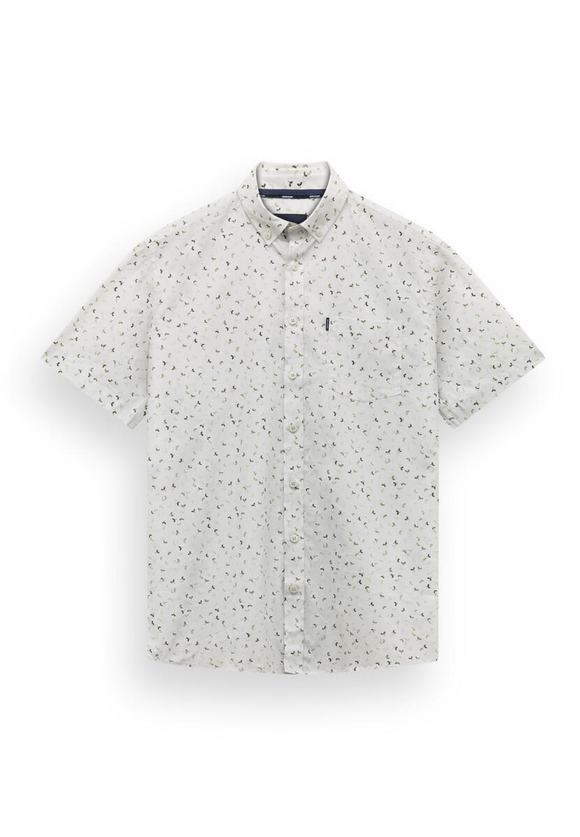 Chemise en popeline à imprimé botanique