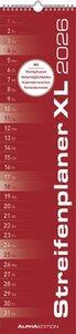 Streifenplaner XL ROT 2026 Dimensions (W x H): 15 x 64 cm, strip calendar