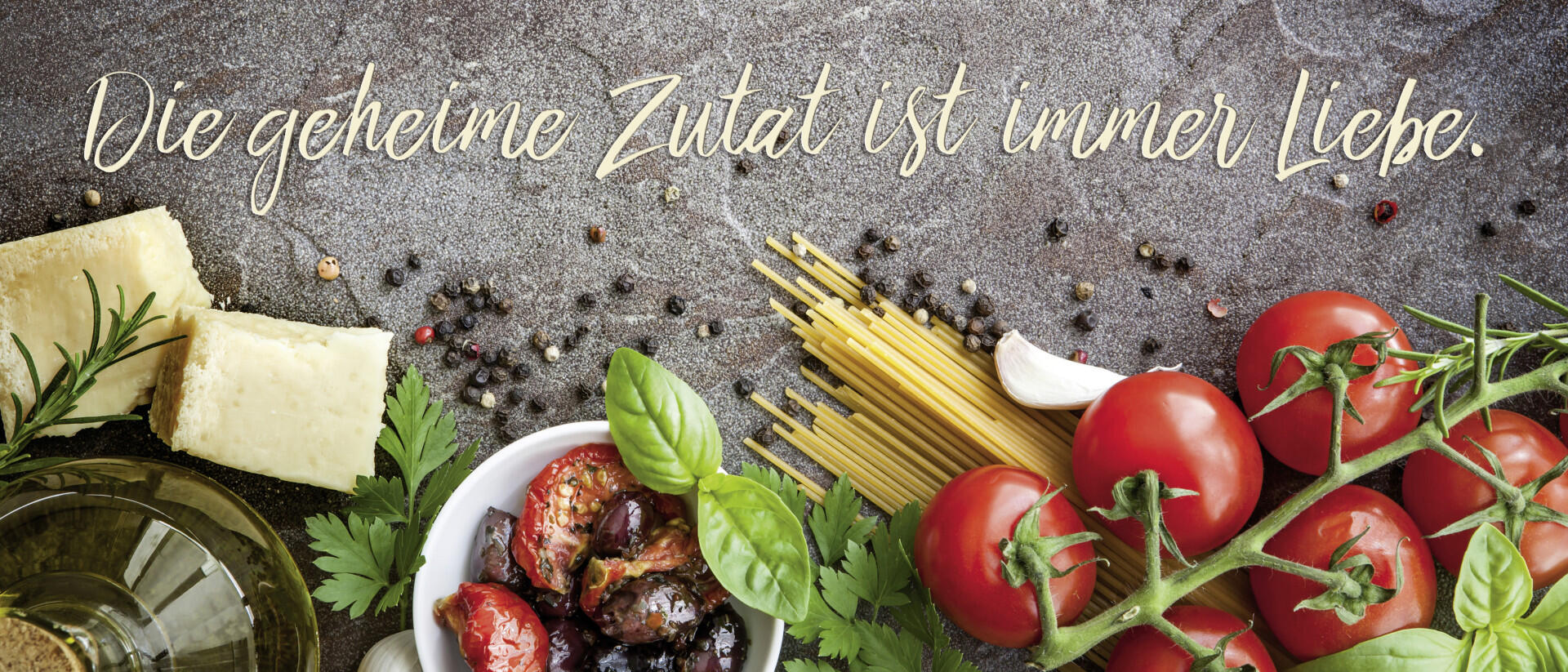 Stretched canvas painting The Secret Ingredient 30 x 70 cm