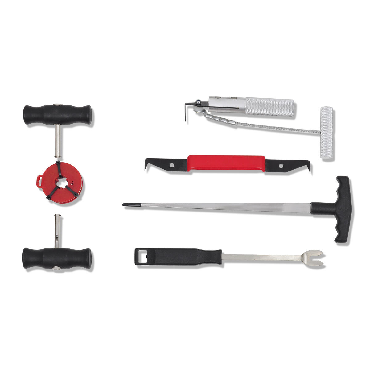 Varan Motors - VT01107 Set d'outils de d?montage de pare-brise et vitres coll?s, 7 pi?ces