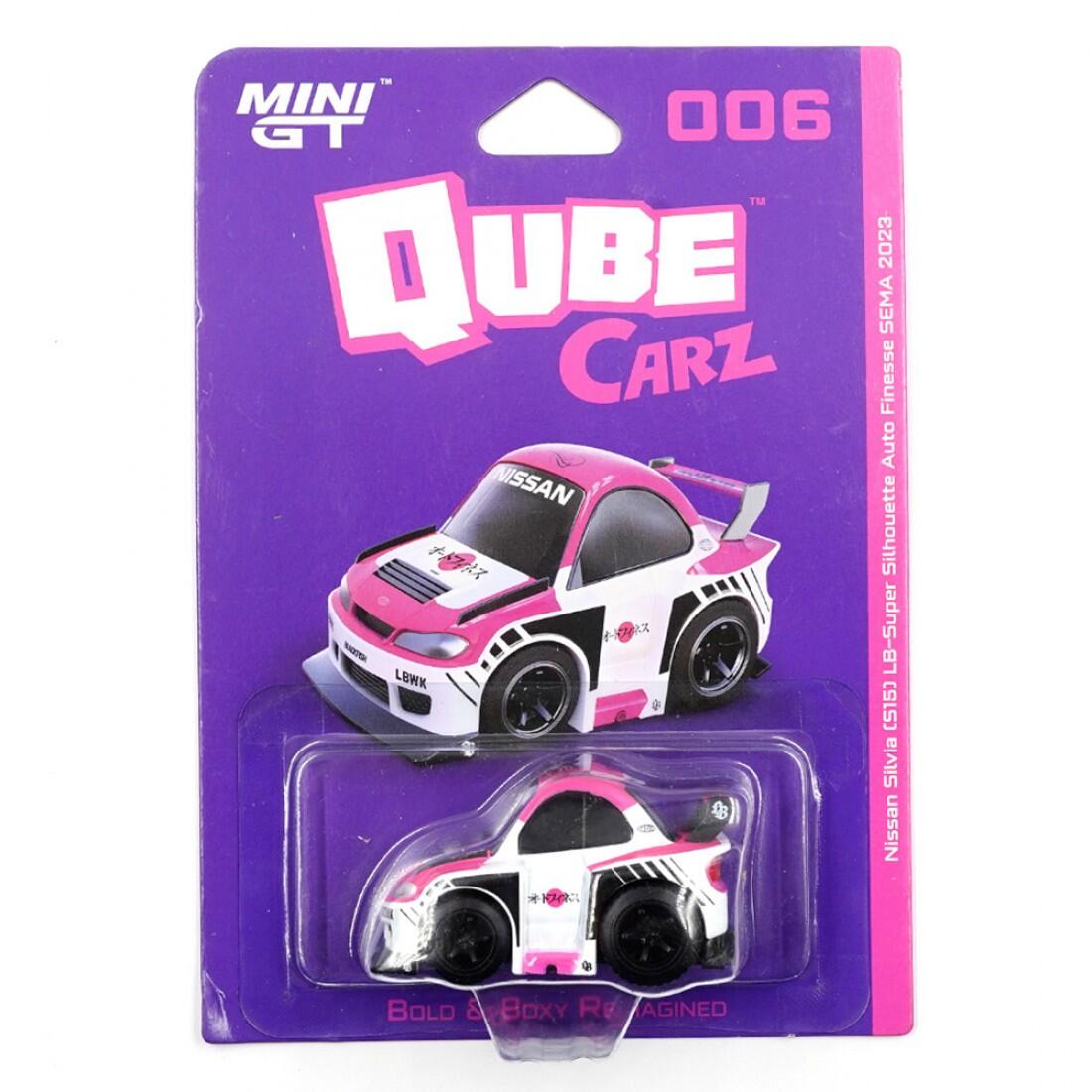 Mini GT - Qube Carz 006 - #QZ00502-BL -  Nissan LB-Super Silhouette S15 SILVIA Auto Finesse - SEMA 2023 - 1/64