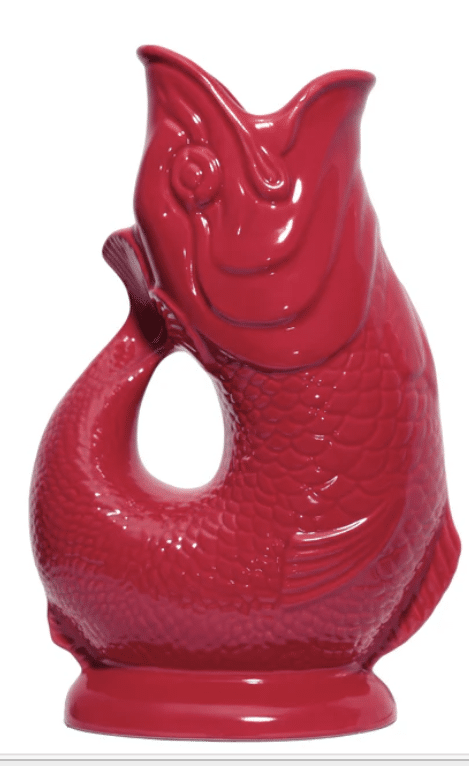 Gluckigluck - Gluggle Jug - Fish jug in berry red