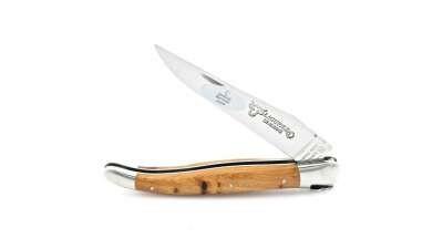 Couteau pliant 1 piece 2 mitres 12cm Inox RF Génevrier