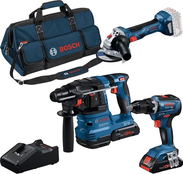 BOSCH - Toolkit sans fil 3 Toolkit 18V (GSR+GWS+GBH) Bag - 0615A50035