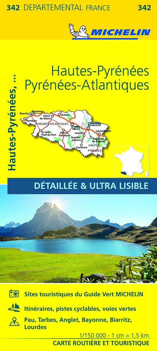 Michelin - Carte -Hautes-Pyrénées/ Pyrénées atlantiques 342