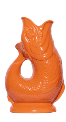 Gluckigluck - Gluggle Jug - kleiner Fischkrug in der Farbe Orange 0,6 L 