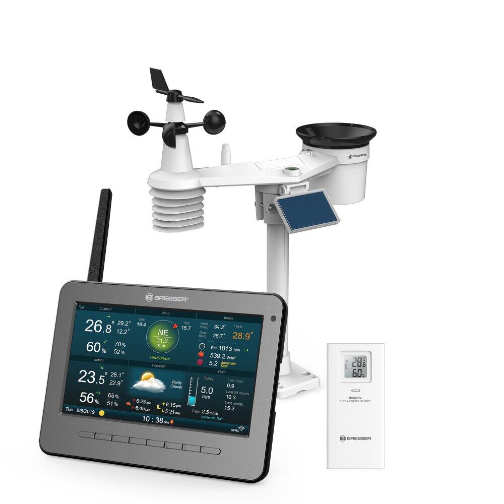 Bresser - 10830 - WLAN HD TFT 7-in-1-Profi-Wetterstation mit verschiedenen Anzeige-Modi