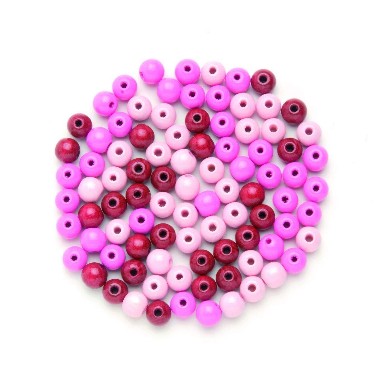 Lot De 118 Perles En Bois Blanches 6 Mm – Hêtre Et Bouleau, Certifiées FSC, Résistantes, Idéal Pour Bijoux Et Loisirs Créatifs