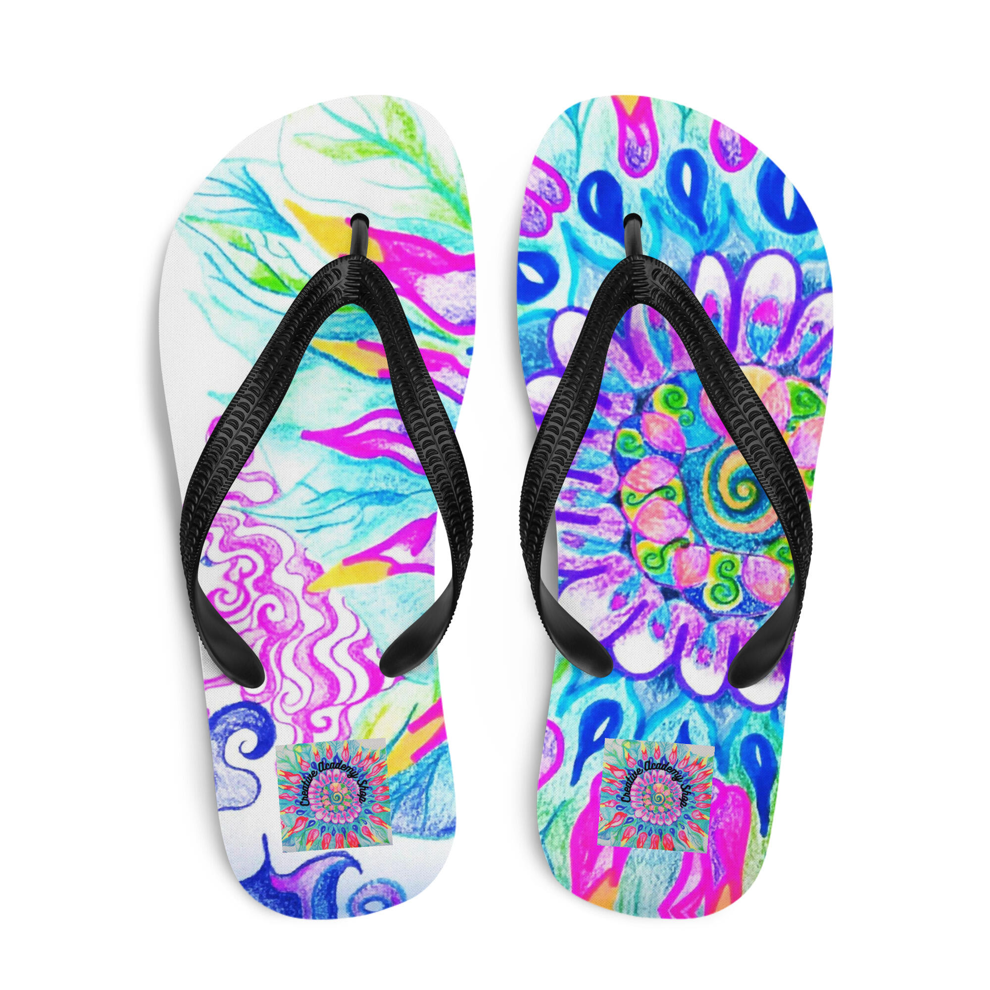 Art Edition Flip Flops: Marshmallow Bubbles
