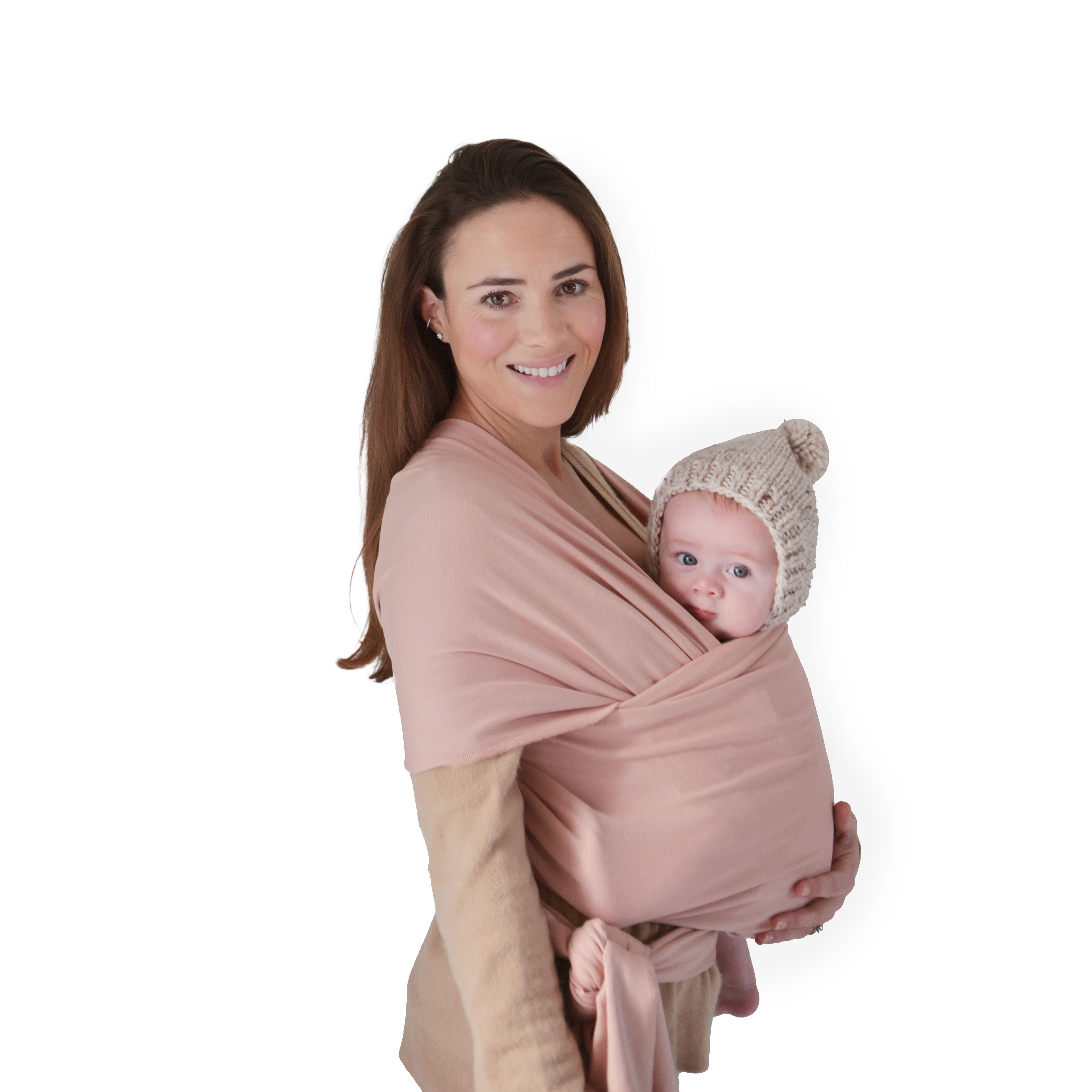 Mushie Echarpe de portage en coton bio Rose 540 x 45 Letzshop