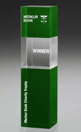 Emerald Cubix 79055 Emerald, Crystal Awards, 240mm including engraving 