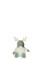 LUTIN wooden deer textile green/beige size S (13 x 10 x 22 cm)