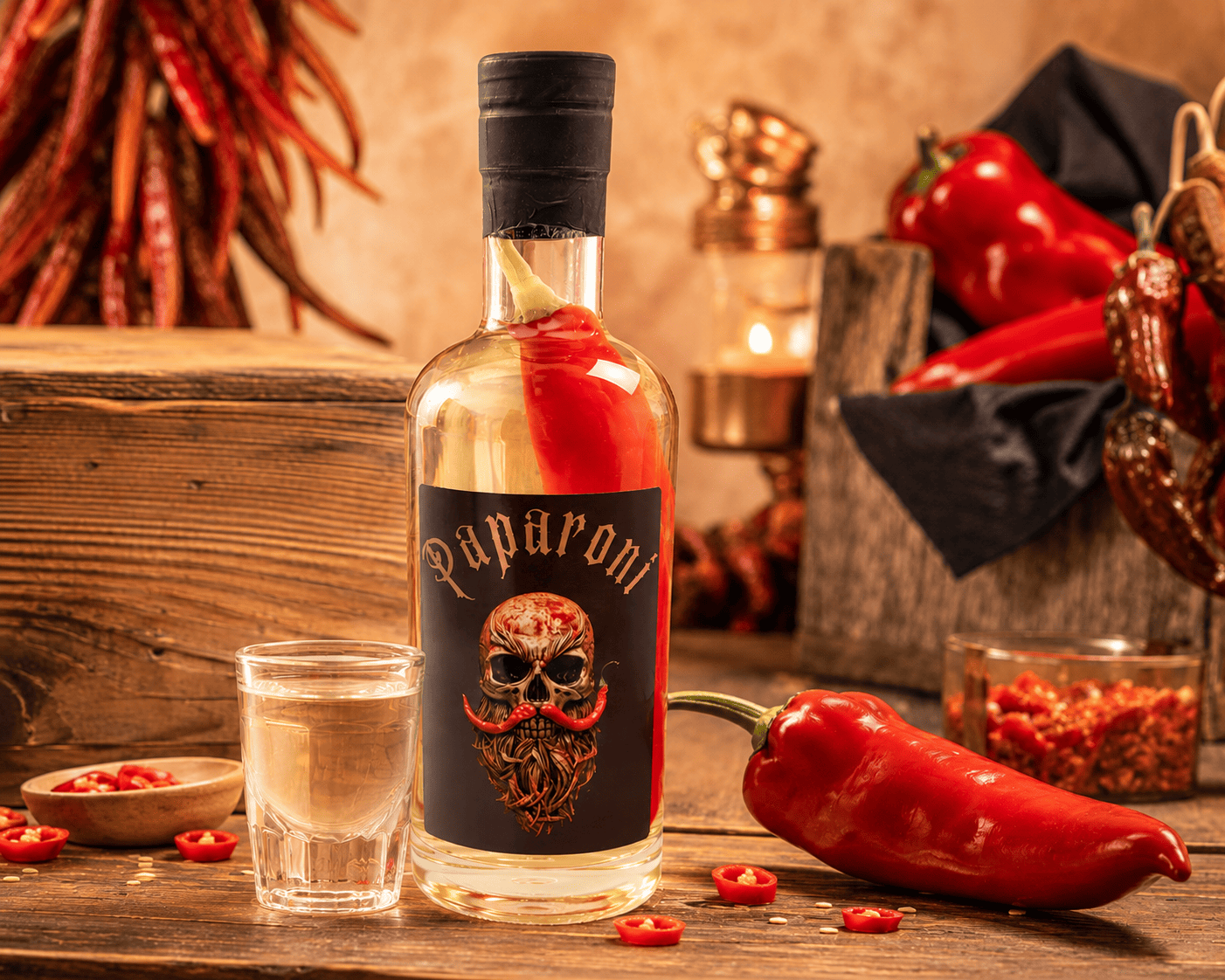 Vodkalikör mit Chili Paparoni 35% Zaida 50cl
