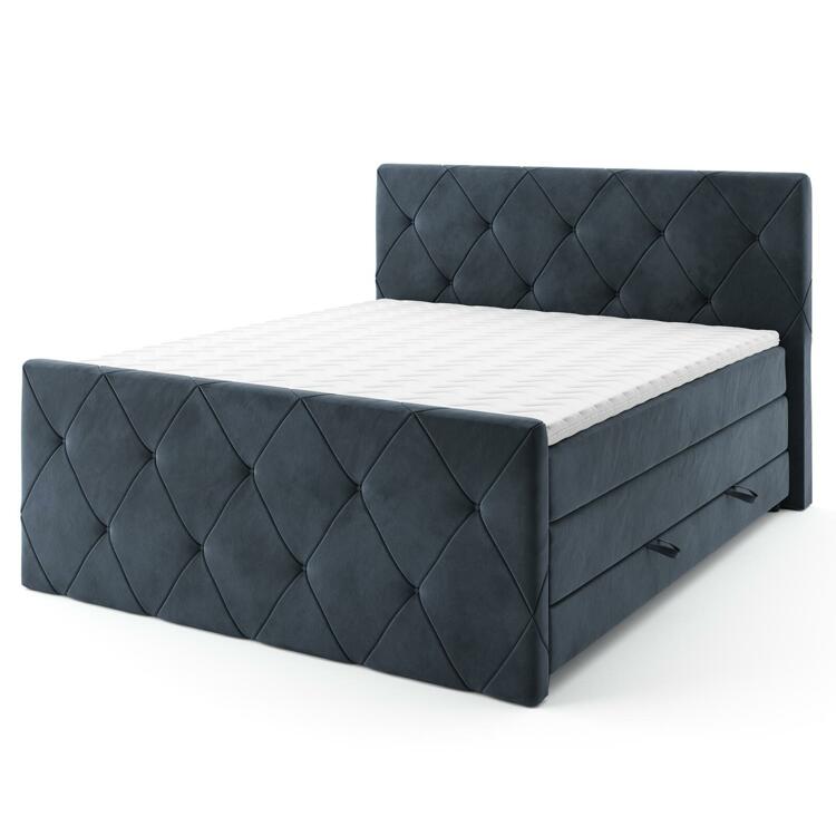 Box spring bed - navi - H2 - with bed base - 180x200 cm