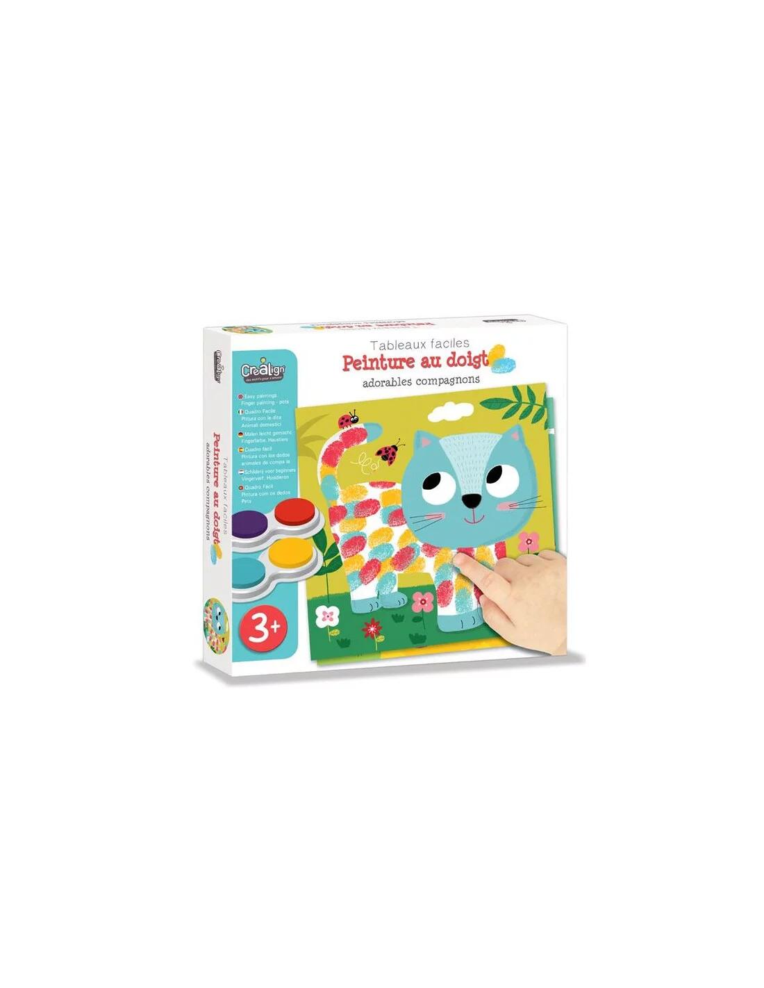 Coffret tableaux faciles : Peinture au doigt - adorables compagnons