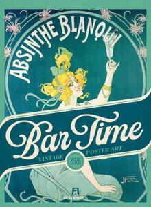 Bar Time Kalender 2026 Affiche artistique sur le thème des cocktails et des spiritueux, Dimensions (L/H) : 33 x 45 cm, DE/EN/FR/ES