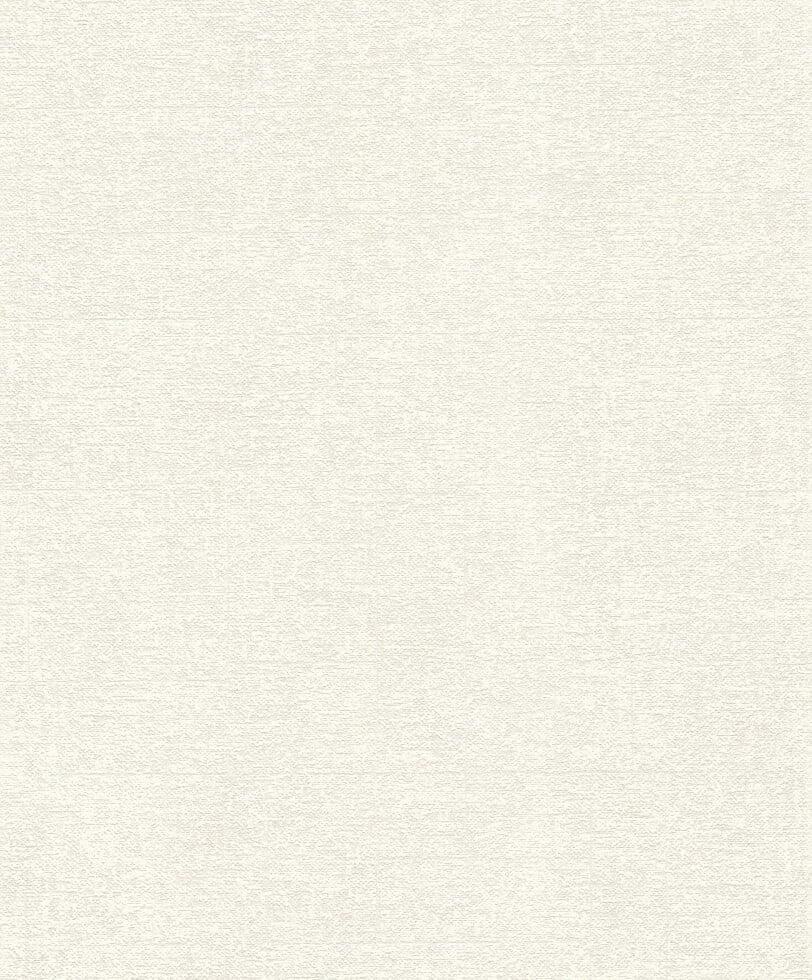 Rasch non-woven wallpaper, plain white/off-white, 10.05 x 0.53 m