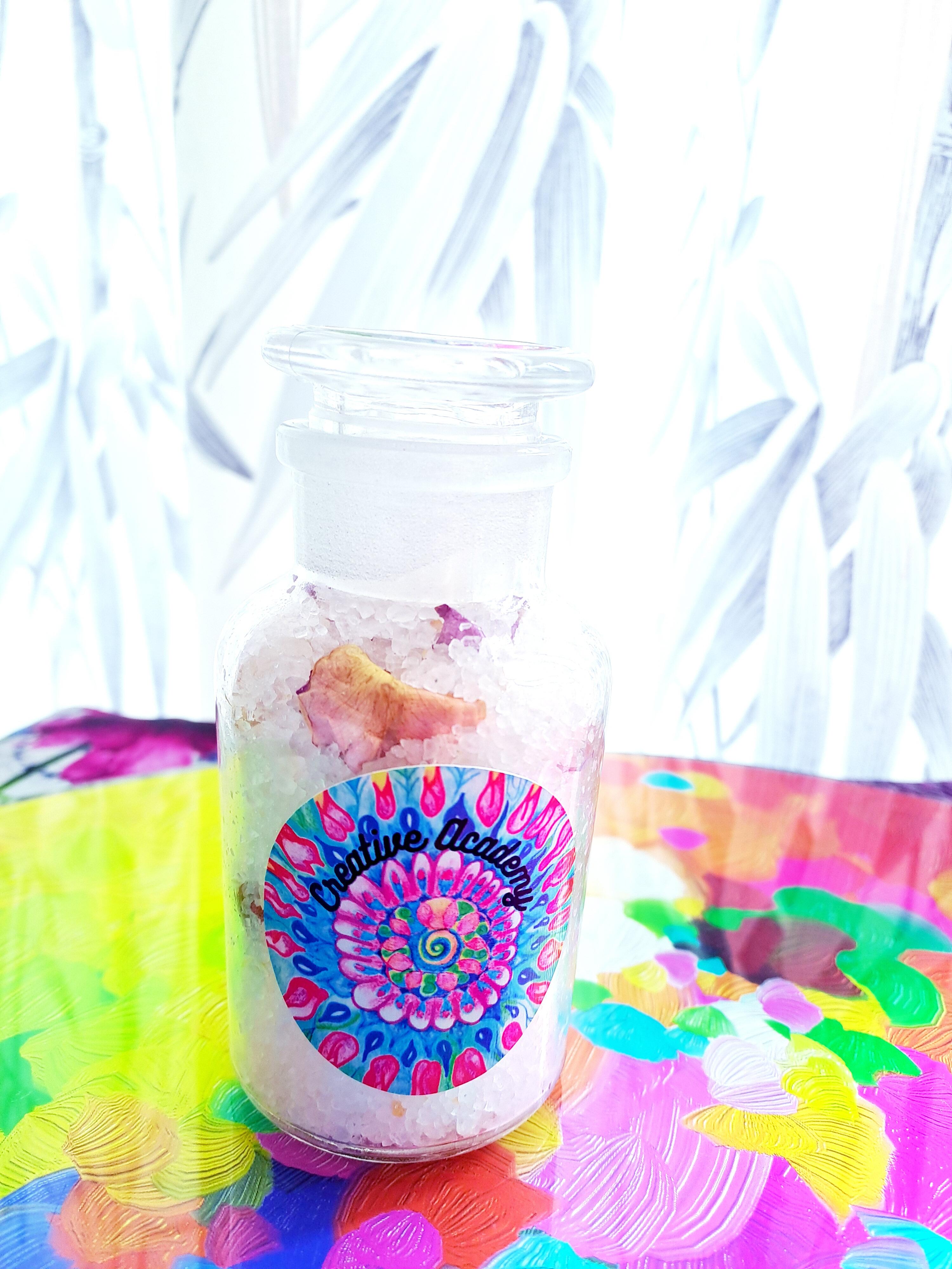 Flower of Life Bath Salt: Fleurs fraîches et mélange d'huiles essentielles