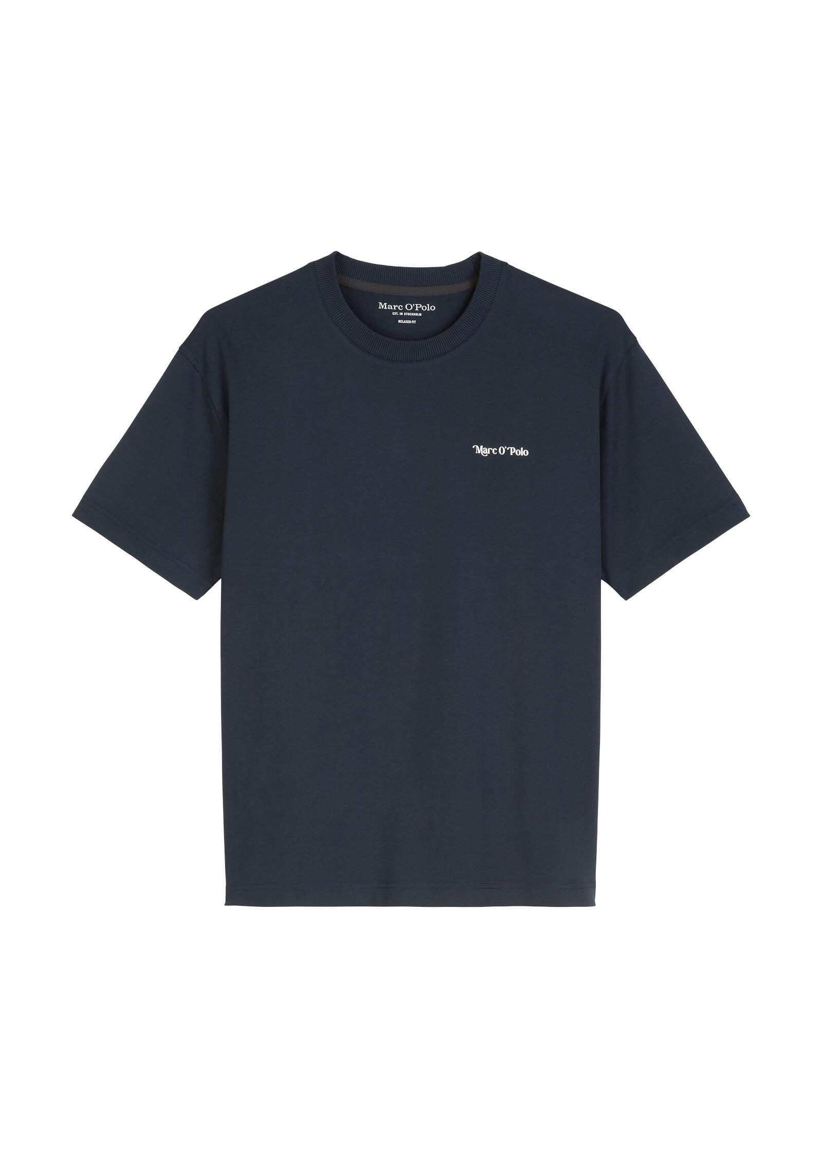 T-shirt à manches courtes, col ras du cou côtelé en tricot