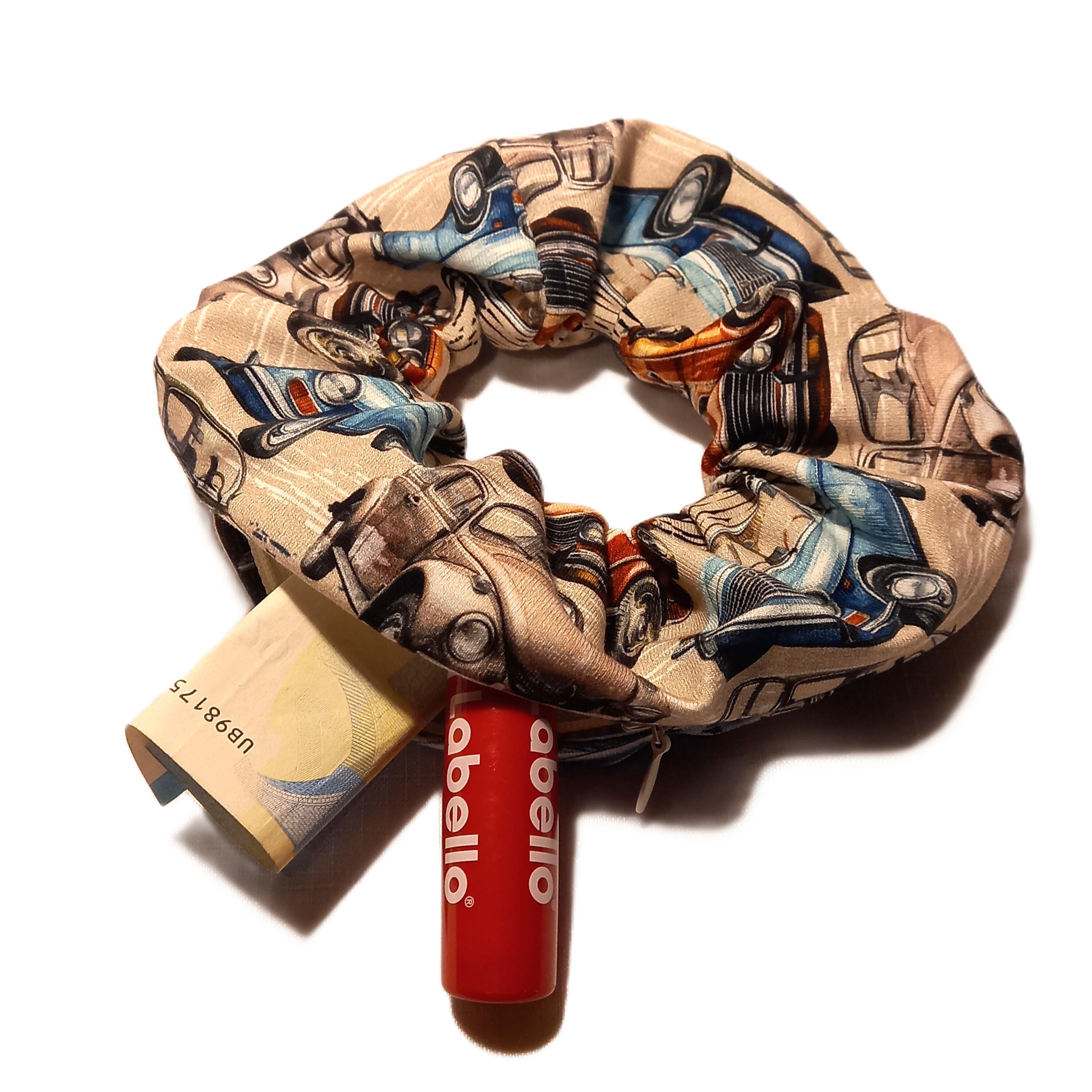 Scrunchies mit Geheimfach - old cars