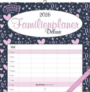 Familienplaner Deluxe 2026 Maße (B/H): 30 x 30 cm, Broschürenkalender, fünfspaltig