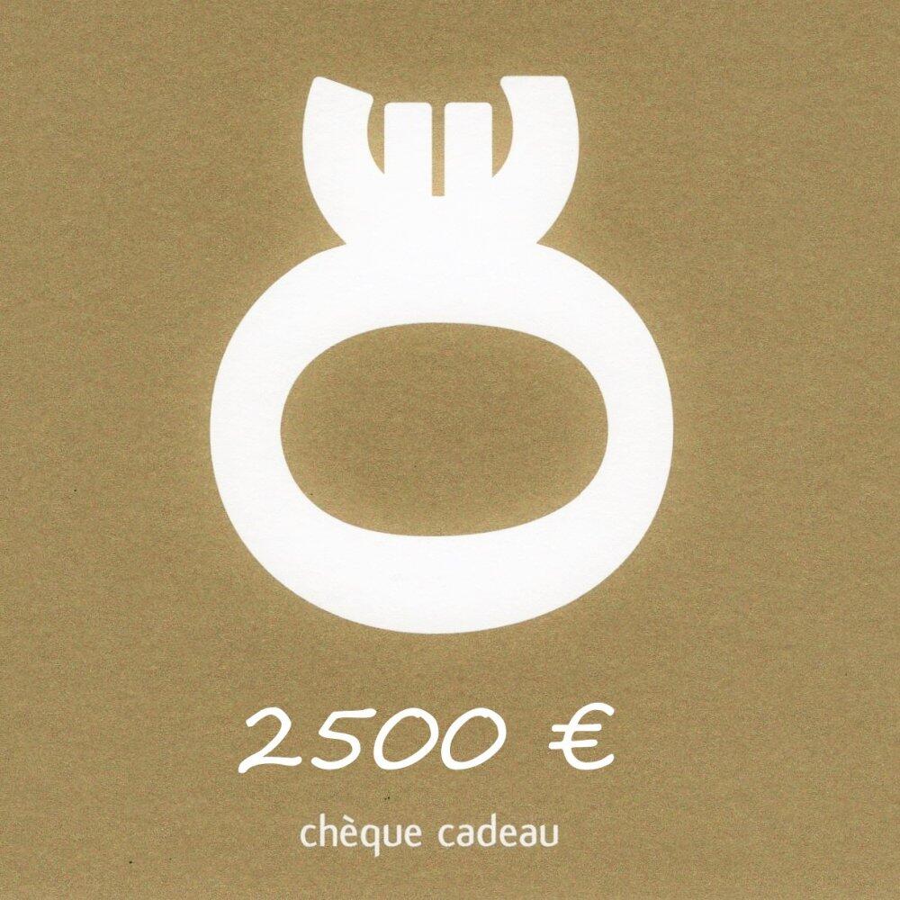 Gift voucher €2,500.
