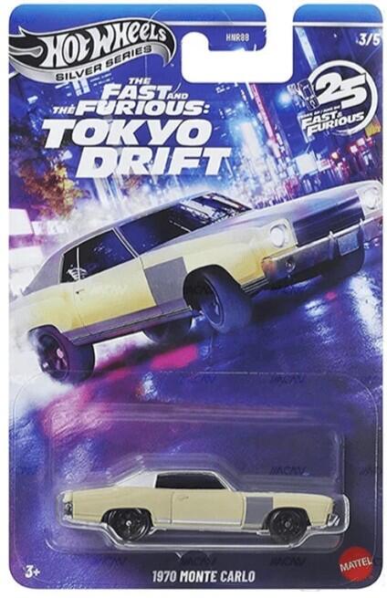 Hot Wheels Silver Series - # HNR88 JKX07 - Chevrolet - 1970 Monte Carlo - The Fast & Furious: Tokyo Drift 1/64