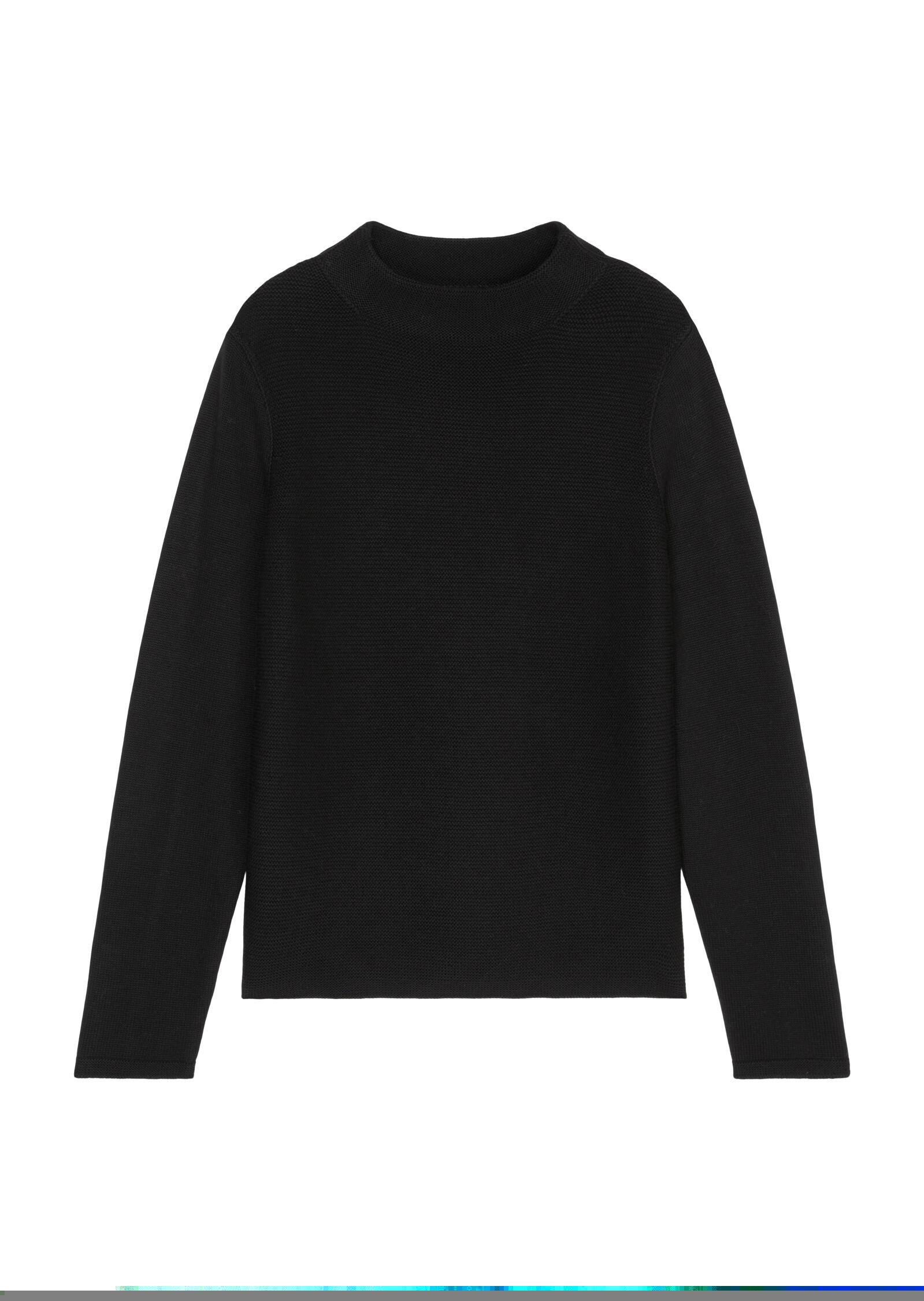 Pull à manches longues, petit col montant